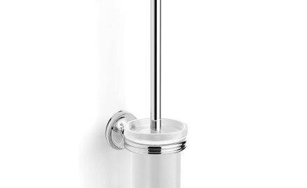 MONACO—Wall-mounted toilet brush / chrome, frosted glass