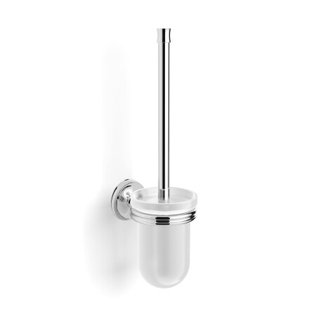 MONACO—Wall-mounted toilet brush / chrome, frosted glass #1