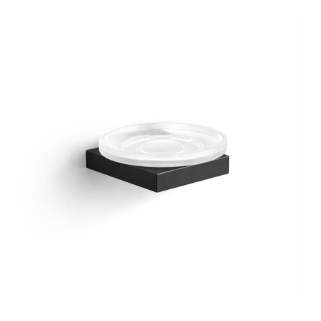 KOBE Soap Dish / Matte Black, Frosted Glass #1
