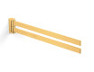 MILANO—Towel Rack / Double-arm, adjustable / Glossy gold