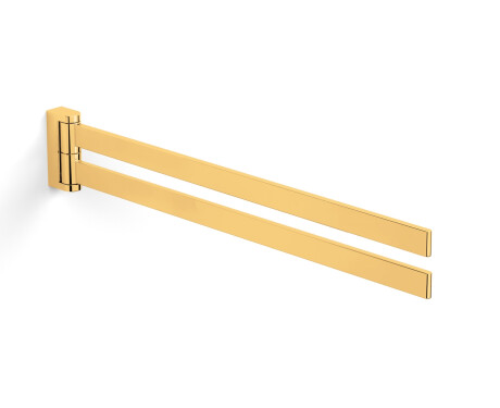 MILANO—Towel Rack / Double-arm, adjustable / Glossy gold