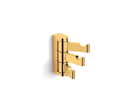 MILANO - Towel hook / triple swivel / glossy gold