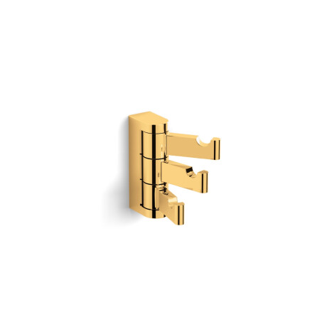 MILANO - Towel hook / triple swivel / glossy gold #1