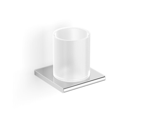 MILANO—Cup Holder / Chrome, Frosted Glass
