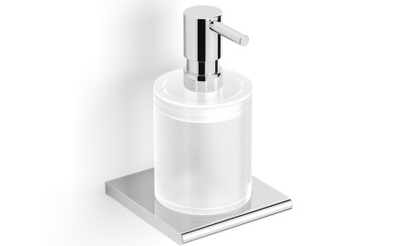 MILANO—Liquid Soap Dispenser / Chrome, Frosted Glass