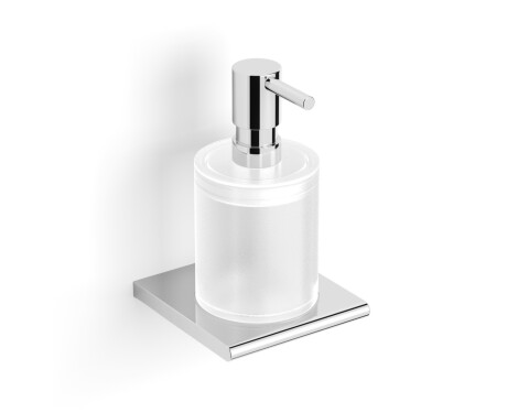 MILANO—Liquid Soap Dispenser / Chrome, Frosted Glass