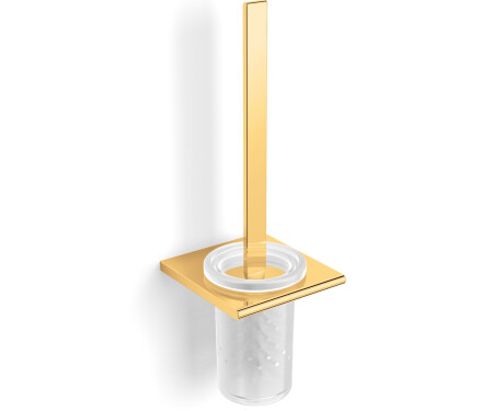 MILANO—Wall-mounted toilet brush / glossy gold