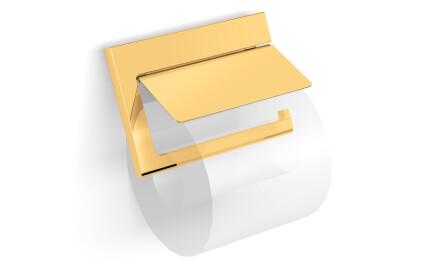MILANO—Toilet Paper Holder / Adjustable with Cover / Shiny Gold