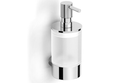 MEGAN - Liquid Soap Dispenser / Chrome, Frosted Glass