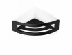 Basket - Corner Shelf 16x16x8 / Matte Black