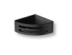 Corner basket 16x16x6 / matte black / black plastic insert