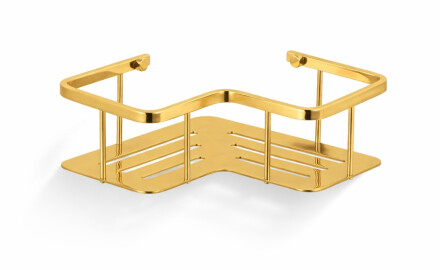 Basket - corner shelf 20x20x7 / glossy gold