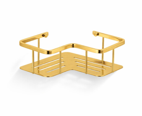 Basket - corner shelf 20x20x7 / glossy gold