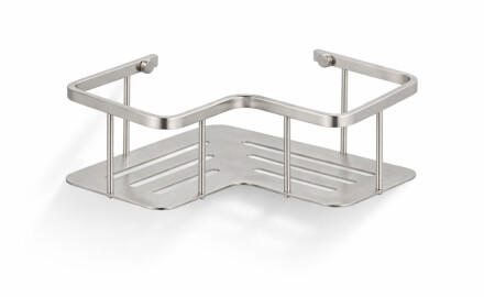 Basket - corner shelf 20x20x7 / brushed steel