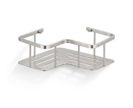 Basket - corner shelf 20x20x7 / brushed steel