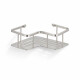Basket - corner shelf 20x20x7 / brushed steel #1