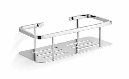 Basket - Bathroom Shelf 25x11x7 / Polished Steel