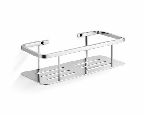 Basket - Bathroom Shelf 25x11x7 / Polished Steel