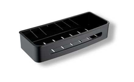 Basket 29x12x5.5 / matte black / black plastic liner