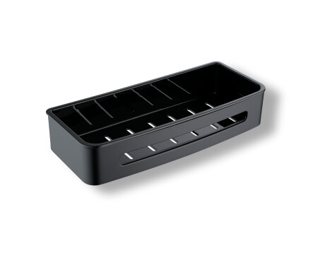 Basket 29x12x5.5 / matte black / black plastic liner