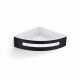 Corner basket 20.5x20.5x5.5 / matte black / white plastic liner #1