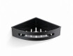 Corner basket 20.5x20.5x5.5 / matte black / black plastic insert