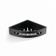 Corner basket 20.5x20.5x5.5 / matte black / black plastic insert #1