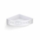 Corner basket 20.5x20.5x5.5 / polished steel / white plastic liner #1