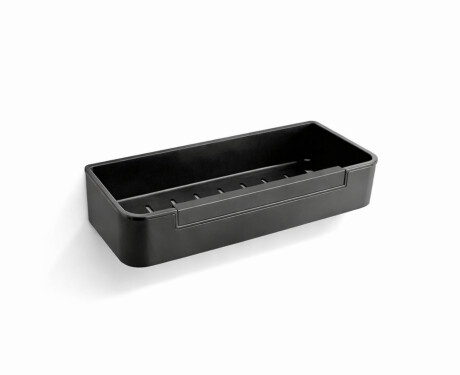 Basket 29x12x5.5 with drawstring / matte black / black plastic liner