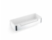29x12x5.5 basket with drawstring / polished steel / white plastic liner