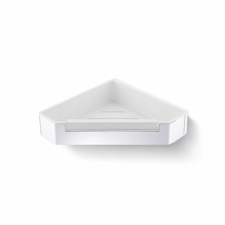 22x22x5.5 Corner Basket with Drawstring / Polished Steel / White Plastic Liner #1