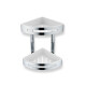 Double Corner Basket / Polished Steel / White Plastic Inserts #1