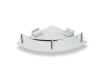 Corner shelf 17x17 / frosted glass / chrome