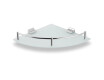 Corner shelf 23x23 / frosted glass / chrome