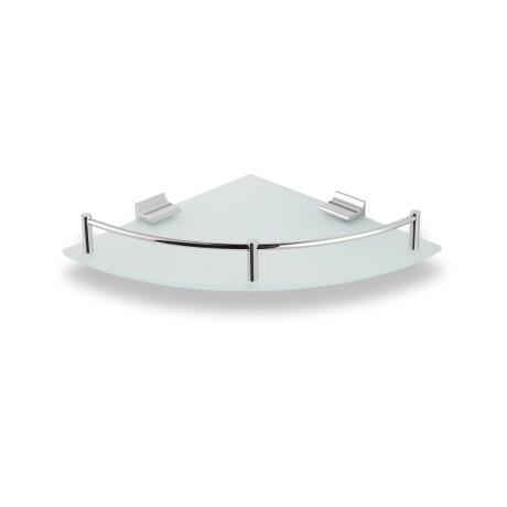 Corner shelf 23x23 / frosted glass / chrome #1