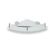 Corner shelf 23x23 / frosted glass / chrome #1