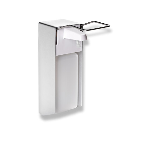 1.0L Disinfectant Dispenser with Elbow-Operated Button / Matte Aluminum #1