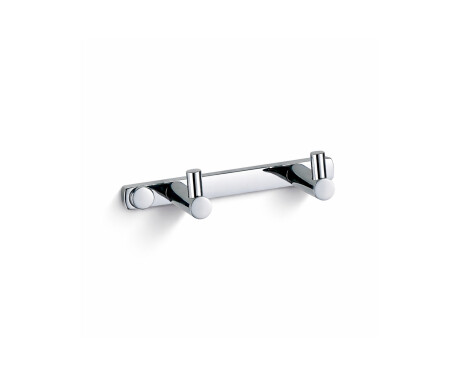 Towel rack - 2 towel hooks / chrome