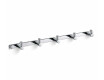 Towel rack - 5 towel hooks / chrome
