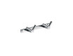 Rack - 2 double towel hooks / chrome