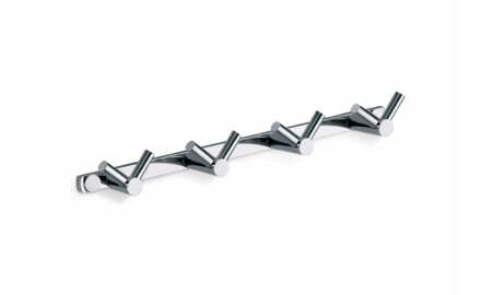 Towel rack - 4 double towel hooks / chrome