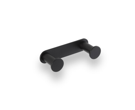 Wide towel rack - 2 towel hooks / matte black