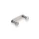 Wide rail - 2 towel hooks / brushed steel #1