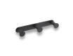 Wide towel rack - 3 towel hooks / matte black