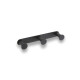 Wide towel rack - 3 towel hooks / matte black #1