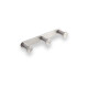 Wide rail - 2 towel hooks / brushed steel #1