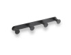 Wide towel rack - 4 towel hooks / matte black