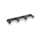 Wide towel rack - 4 towel hooks / matte black #1