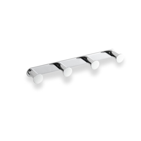Wide towel rack - 4 towel hooks / chrome #1