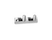 Rack - 2 towel hooks (bean-shaped) / chrome